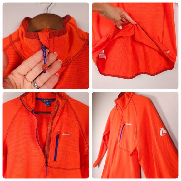 Eddie Bauer Women’s L Orange 1/4 Zip Performance Pullover – Stretch, Lightweight - Picture 3 of 15